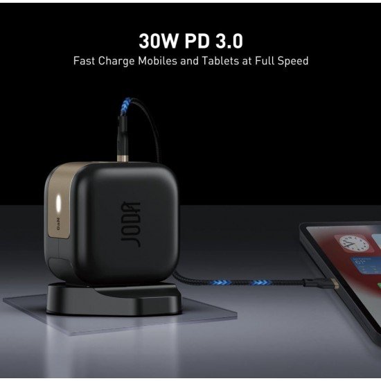 بكج شواحن 3 في 1 شاحن جداري+ فيس سياره وسلك تايب سي قوة 30W من جودا