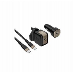 بكج شواحن 3 في 1 شاحن جداري+ فيس سياره وسلك تايب سي قوة 30W من جودا 