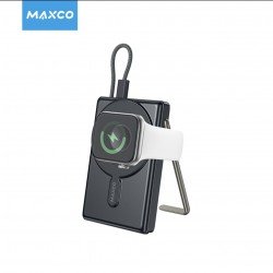 بور بانك شحن لا سلكي للجوال والسماعه والساعه  10 الف امبير بقوة 38.5W من MAXCO - اسود  بور بانك شحن لا سلكي للجوال والسماعه والساعه  10 الف امبير بقوة 38.5W من MAXCO - اسود