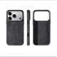 كفر ايفون 17 برو ماكس  alcantara Leather من A-CASE اسود