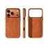 كفر ايفون 17 برو ماكس  alcantara Leather من A-CASE برتقالي كوني 