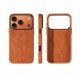 كفر ايفون 17 برو ماكس  alcantara Leather من A-CASE برتقالي كوني
