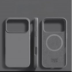 كفر ايفون 17 سيلكون من LE PRIUS رمادي 