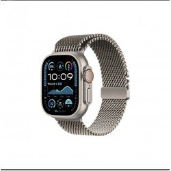 سوار ساعة ابل مقاس 42-44-45-46-49 استايل ستيل تيتانيوم  