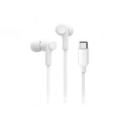 سماعة  سلك بيلكن USB=C ابيض-اسود