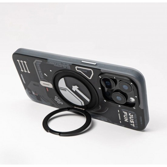 كفر JUST FUN ايفون 16-15 برو ماكس من YOUNGKIT اسود