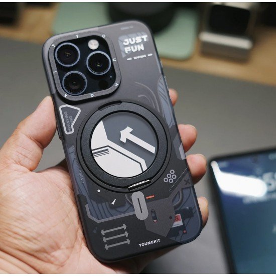 كفر JUST FUN ايفون 16-15 برو ماكس من YOUNGKIT اسود
