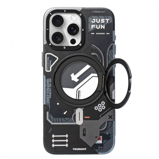 كفر JUST FUN ايفون 16-15 برو ماكس من YOUNGKIT اسود