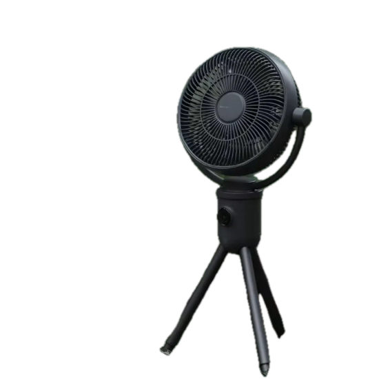 AISOLOE - مروحة F12 محموله مع اضاءة LED ابيض- اسود