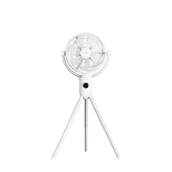 AISOLOE - مروحة F12 محموله مع اضاءة LED ابيض- اسود