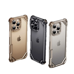 إطار معدني بتصميم عصري من الألومنيوم اسود ايفون 15-16