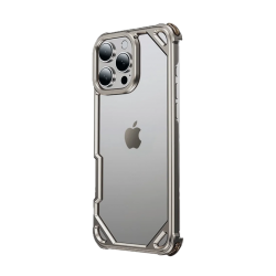 إطار معدني بتصميم عصري من الألومنيوم تيتانيوم طبيعي ايفون 15-16