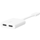 وصلة روك ستار محول USB=C صوت+ محول شحن USB=C اسود-ابيض