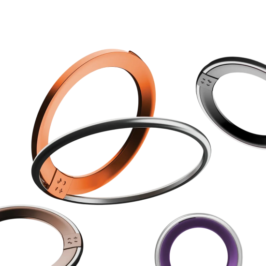 MOMAX - مسكة HOOP ماج سيف اسود- تيتانيوم صحراوي