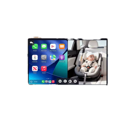 اوتو كاست - محول CarPlay اللاسلكي+كاميرا المقعد الخلفي للسيارة 150 ° بجودة 1080P