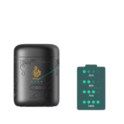 Bukhoon - مبخرة كهربائية صغيرة للسيارة والمنزل اسود 