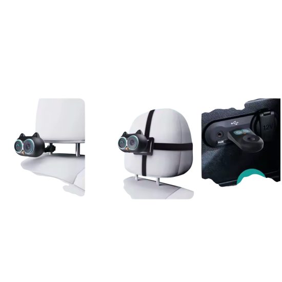 اوتو كاست - محول CarPlay اللاسلكي+كاميرا المقعد الخلفي للسيارة 150 ° بجودة 1080P