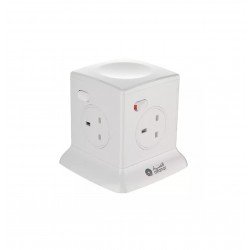 الفنار توصيلة كهربائية 4 منافذ 2.5 متر ابيض 